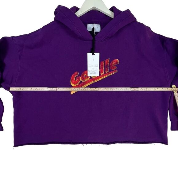Gaelle Paris Women Purple Oversized Relaxed Hoody Cotton Sweatshirt Size IT 2 - Picture 7 of 12